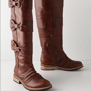 Anthropologie bowtied beauty boots
